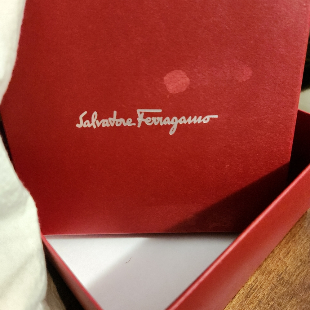 Salvatore Ferragamo Black Leather Belt with Silver Accents - Picture 9 of 10